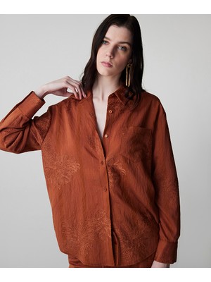 İpekyol Çiçek Nakışlı Gömlek IS1260025156048