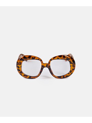 İpekyol Desenli Oval Çerçeveli Gözlük IS1260045002074