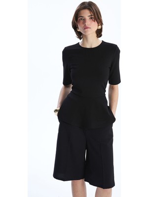 Lc Waikiki Yeni Sezon Bisiklet Yaka Peplum Bluz