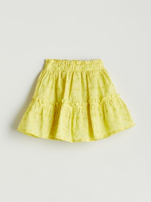 Lc Waikiki Yeni Sezon Beli Lastikli Fisto Detaylı Kız Çocuk Etek