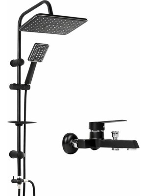 Krom Robot Krom Kare Set Lavabo-Evye-Banyo Bataryası 2' Li Lüks Set