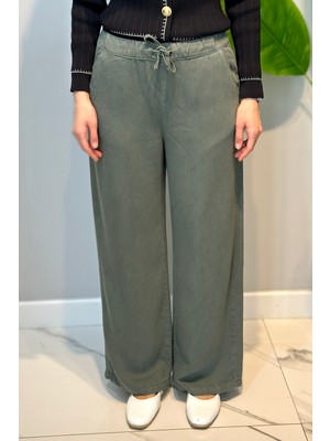 Lale Butik Lyocell Bolpaça Kot Pantolon 2773 Haki