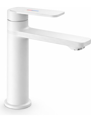 Victor Serisi Premium Beyaz Banyo Lavabo Bataryası - Modern Tasarım Lüks Banyo Armatürü