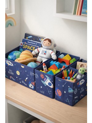 Luxway Home 4'lü Uzay Desenli Çekmece Içi Düzenleyici Organizer Set