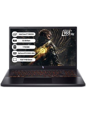 Acer Nitro V15 NH.QZ7EY.005 Intel Core I7-13620H 32GB 1tb RTX5050 15.6'' Fhd 165Hz Dos