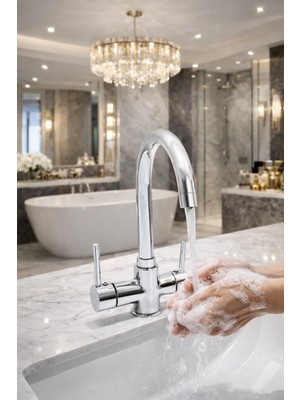 Musluq Krom-Baston Arıtmalı Eviye Bataryası