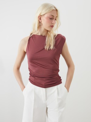 Lc Waikiki Yeni Sezon U Yaka Büzgülü Bluz