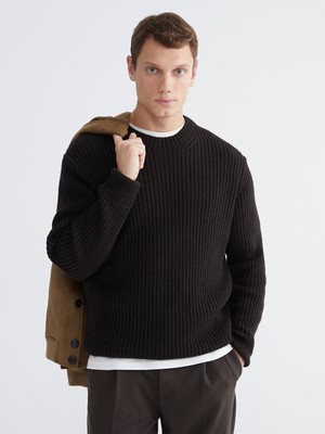 Lc Waikiki Yeni Sezon Bisiklet Yaka Yün Karışımlı Erkek Triko Kazak