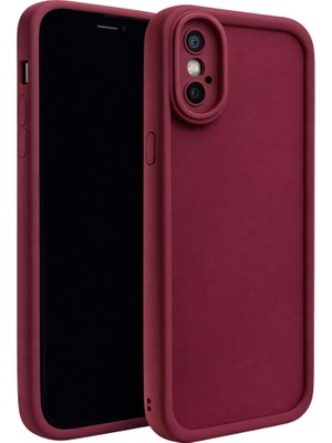 Vissona iPhone Xs Max Uyumlu Kamera Çıkıntılı Mat Silikon Telefon Kılıfı