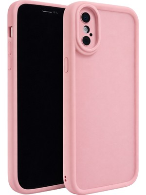 Vissona iPhone Xs Max Uyumlu Kamera Çıkıntılı Mat Silikon Telefon Kılıfı