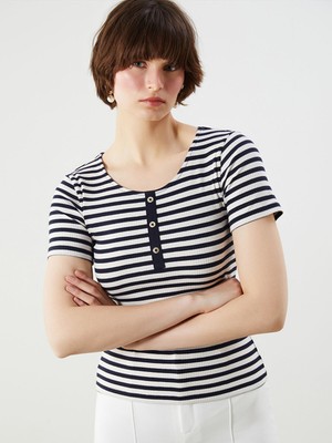 Lc Waikiki Yeni Sezon U Yaka Çizgili Kadın Body