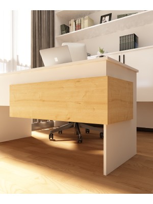 Morepp Zeus 60X144CM Çalışma Masası, Bilgisayar Masası Beyaz-Safirmeşe