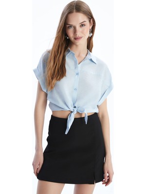 Lc Waikiki Yeni Sezon Crop Kadın Gömlek