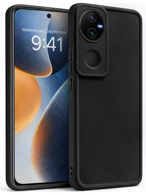 Vissona Vivo V50 Uyumlu Kamera Çıkıntılı Mat Silikon Telefon Kılıfı