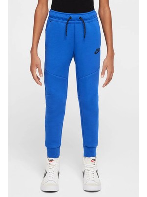 Nike Sportswear Tech Fleece Kids Pant Blue  Çocuk Fermuar Cepli Eşofman Altı Mavi