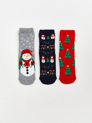 Lc Waikiki Yeni Sezon Kaydırmaz Tabanlı Erkek Çocuk Soket Çorap 3'lü