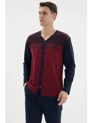 Kly Yeni Sezon 2026 Erkek Şık Tasarım Boydan Düğmeli Pijama Takımı