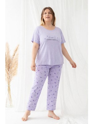 Morvarid Kadın Büyük Beden Rahat Pijama Takımı – Yumuşak Dokulu, Konforlu Ev Giyimi