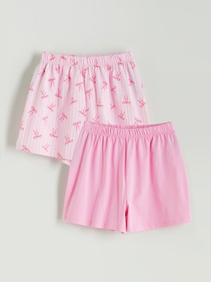 Lc Waikiki Yeni Sezon Beli Lastikli Kız Çocuk Pijama Şort 2'li