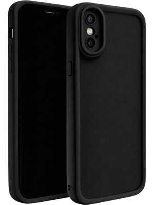 Vissona iPhone Xs Max Uyumlu Kamera Çıkıntılı Mat Silikon Telefon Kılıfı