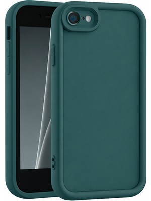 Vissona iPhone 7 ve iPhone 8 ve iPhone Se2 ve iPhone Se3 Uyumlu Kamera Çıkıntılı Mat Silikon Telefon Kılıfı