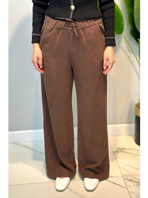 Lale Butik Lyocell Bolpaça Kot Pantolon 2773 Kahve