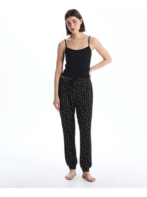 Lc Waikiki Yeni Sezon Beli Lastikli Puantiyeli Kadın Jogger Pijama Alt