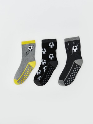 Lc Waikiki Yeni Sezon Desenli Erkek Çocuk Soket Çorap 3'lü