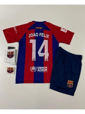SporZ F.c B.a.r.c.e.l.o.n.a 2023/24 Joao Felix Iç Saha Çocuk Forması 4'lü Set (Armalı)
