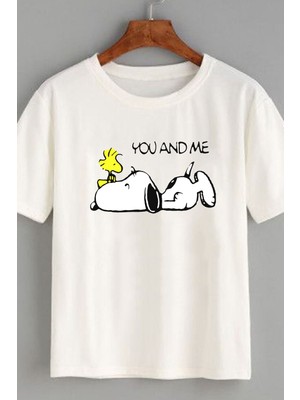 Makiteks Kadın Şort Tişört Takım Snoopy Tshirt
