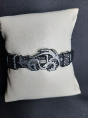 Mryart Ejderha Kaliteli Mıknatıslı Suni Deri Bileklik Unisex