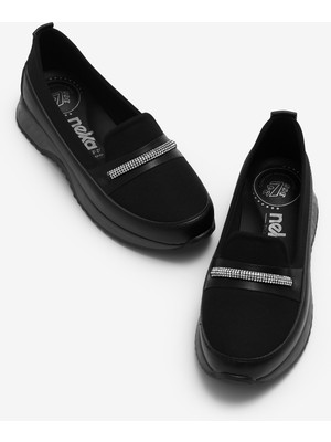 Tonny Black Kadın Siyah Rahat Kalıp Ortopedik Günlük Ayakkabı