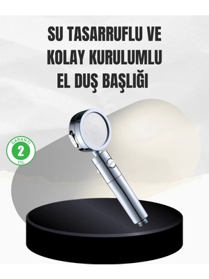 MiraLive Kolay Montajlı 3 Modlu Yüksek Basınç Duş Başlığı