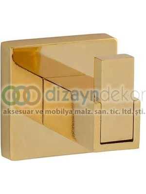 Dizaynaks Parlak Altın Tekli Bornoz Askılığı