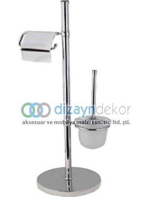 Dizaynaks Krom Paslanmaz Ayaklı Klozet Seti