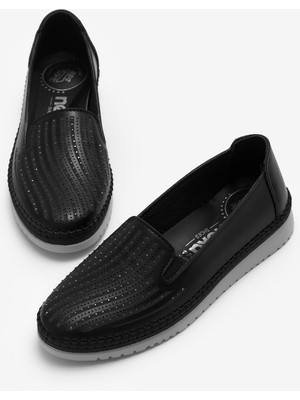 Tonny Black Kadın Siyah Poli Taban Casual Rahat Kalıp Ayakkabı