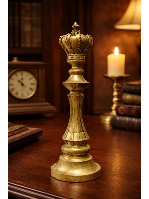 BRANDSMITHS El Yapımı Dekoratif Satranç Figürü – Vezir (Koyu Ton)