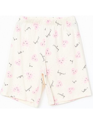 Lc Waikiki Yeni Sezon Beli Lastikli Baskılı Kız Çocuk Pijama Şort