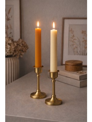 BRANDSMITHS Vanilya&kehribar Kokulu 4'lü Şamdan Mumu