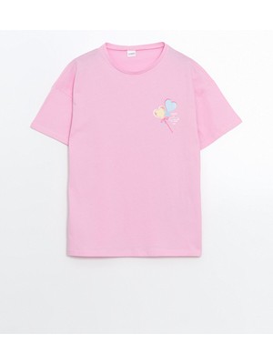 Lc Waikiki Yeni Sezon Bisiklet Yaka Kız Çocuk Pijama Üst