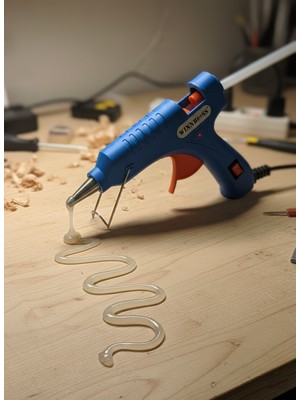 Virnex Winnboss Metal Uçlu Düğmeli 20W 190C 7.5mm Çaplı Küçük Sıcak Mum Silikon Tabancası (7.5mm Silikonlar Içindir)