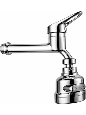 3 Fonksiyonlu Hareketli Başlıklı Krom Uzun Lavabo Wc Musluğu - Uzun Musluk