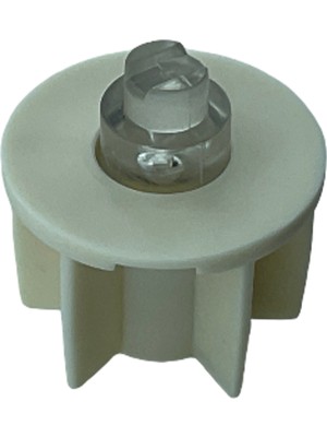 MorPerde 32'lik Yuvarlak Şeffaf Pimli Krem Boru Sonu Tıpa