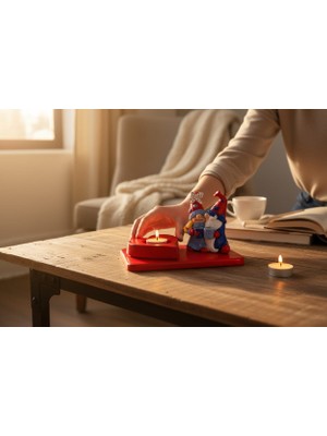 Kelebek Rüyası Sanat Atölyesi Sevgililer Cüce Mumluk , Dekor , Hediyelik ,sevgililer Günü