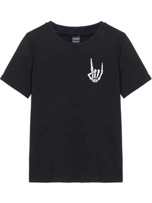 Adisia Baskılı T-Shirt - Siyah