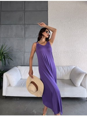 Adisia Kadın Çan Dokuma Kumaş V Yaka Asimetrik Kesim Elbise