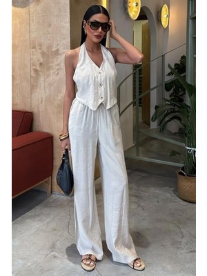 Adisia Halter Yaka Yelekli Modal Takım 10144