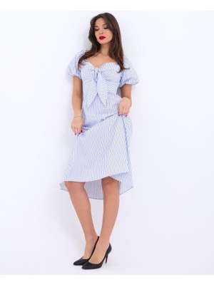 Adisia 5948 Elbise-Washington Çizgili