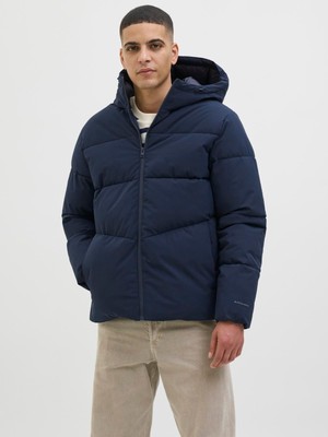 Jack Jones Jjglobal Puffer Jacket Erkek Lacivert Mont 12283517-04