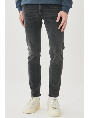 Lee Luke Slim Tapered Dar Kesim Düşük Bel Antrasit Esnek Jean Kot Pantolon